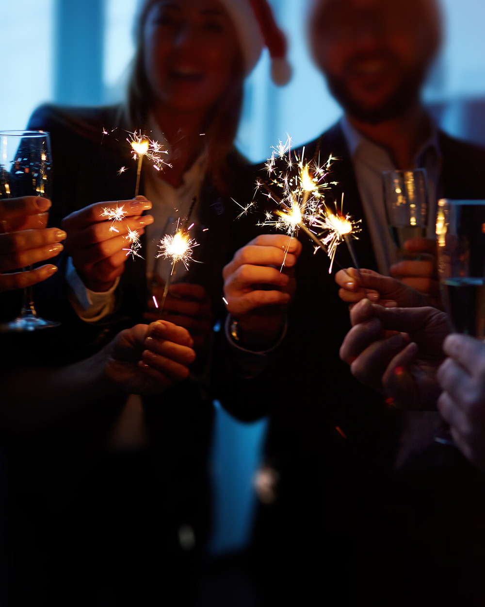 Corporate Christmas Party Sparklers - Luxe Scot Events
